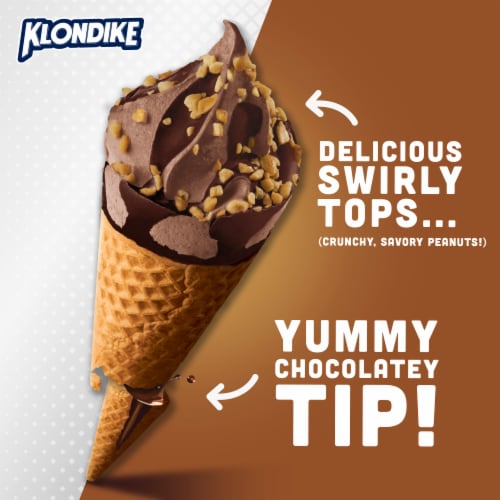 Klondike With No Artificial Growth Hormones Chocolate & Double Chocolate Ice Cream Cones Perspective: bottom