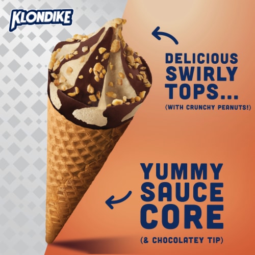 Klondike Coocoo for Caramel & Vanilla Caramel Frozen Dairy Dessert Cones Perspective: bottom