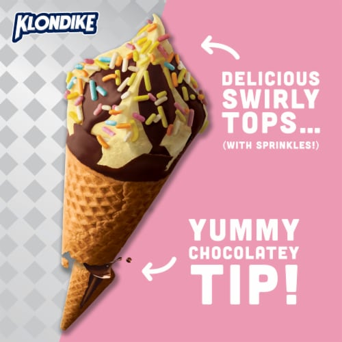 Klondike Frozen Dairy Dessert Cones,B-Day Every Day & Chocolate Crumble ,230 Calories per Cone, 8 Ct Perspective: bottom