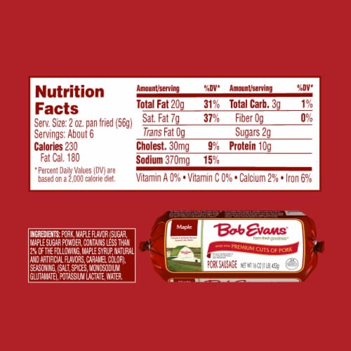 Bob Evans® Farm-Fresh Goodness® Maple Pork Sausage Roll Perspective: bottom