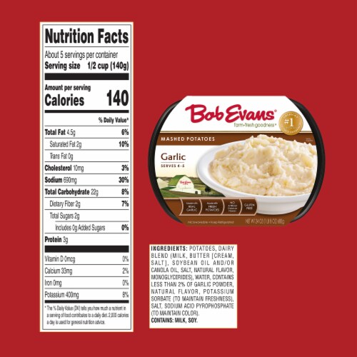 Bob Evans Garlic Mashed Potatoes Perspective: bottom