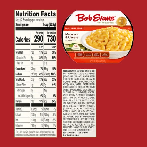 Bob Evans Macaroni and Cheese Perspective: bottom