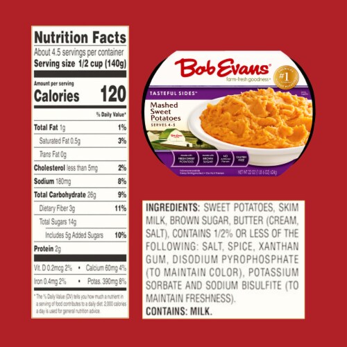 Bob Evans® Tasteful Sides™ Mashed Sweet Potatoes Perspective: bottom