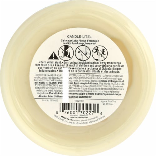 Candle-Lite® Saltwater Lotus Candle Perspective: bottom