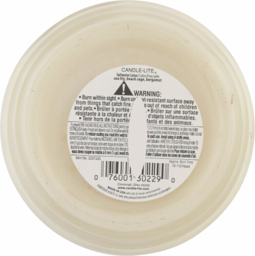 Candle-lite® Saltwater Lotus Jar Candle Perspective: bottom