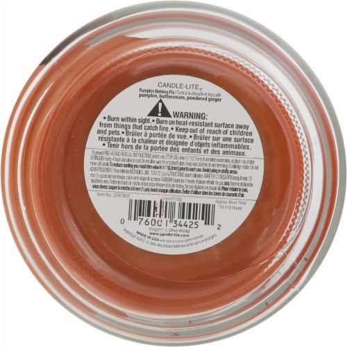 Candle-lite 18 oz Pumpkin Nutmeg Pie Jar Candle Perspective: bottom