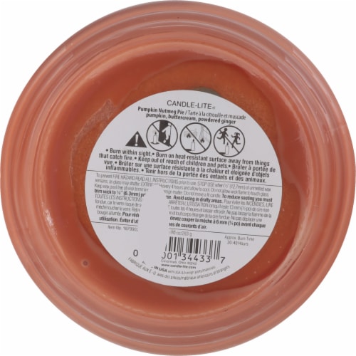 Candle-Lite® Jar Candle Pumpkin Nutmeg Pie Perspective: bottom