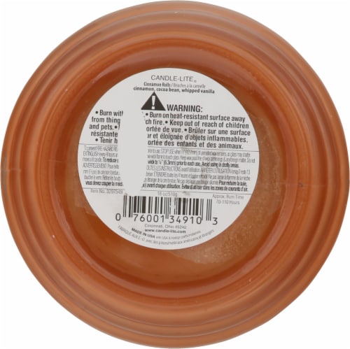 Candle-Lite Cinnamon Pecan Swirl Jar Candle Perspective: bottom