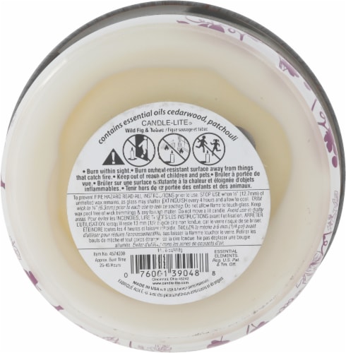 Candle-Lite Essentia Elementsl® Wild Fig + Tobac Jar Candle Perspective: bottom