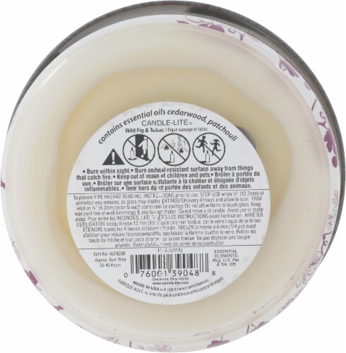 Candle-Lite Essentia Elementsl® Wild Fig + Tobac Jar Candle Perspective: bottom
