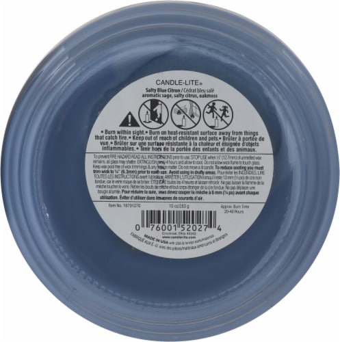 Candle-Lite® Salty Blue Citron Jar Candle Perspective: bottom