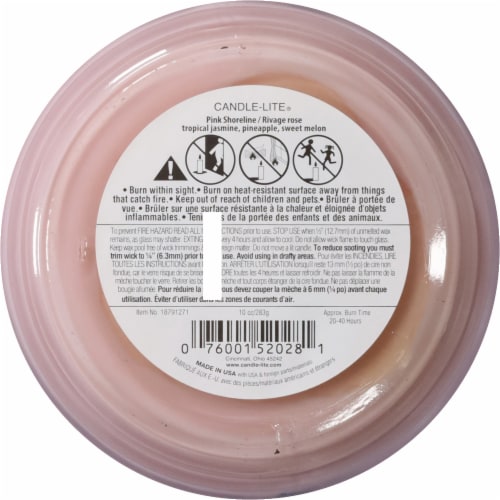 Candle-lite Valentines Day Pink Shoreline Jar Candle Perspective: bottom