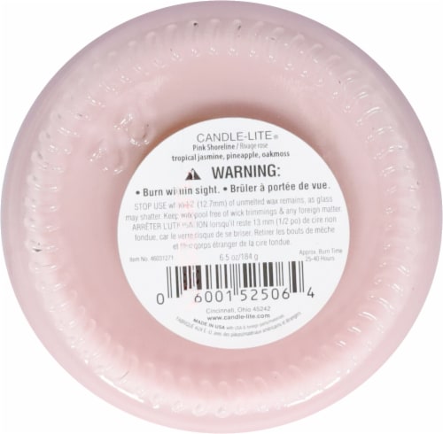 Candle-lite Jar with Screw Top Lid Pink Shoreline Perspective: bottom