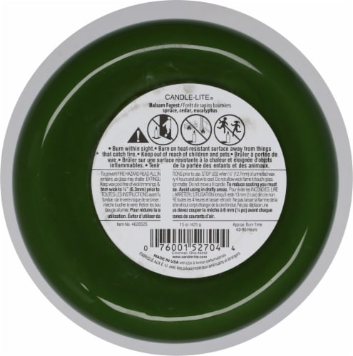 Candle-lite Balsam Forest 2 Wick Tapered Jar Candle Perspective: bottom