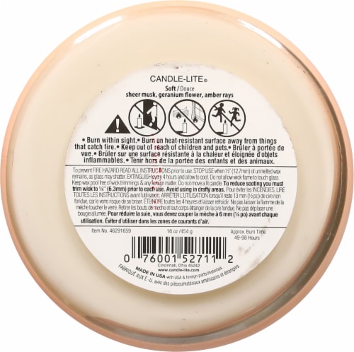 Candle-lite® Pure 2-Wick Jar Candle Soft Perspective: bottom