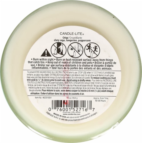 Candle-lite® Pure 2-Wick Jar Candle Crisp Perspective: bottom