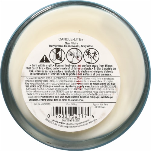 Candle-lite Odor Eliminating Clear Scented 2-Wick Candle Perspective: bottom