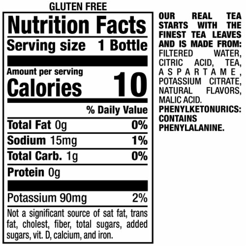Snapple Zero Sugar Peach Tea Perspective: bottom