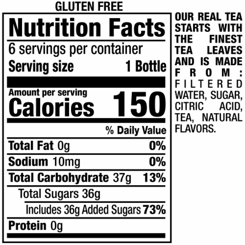 Snapple Lemon Iced Tea Multipack Bottles Perspective: bottom