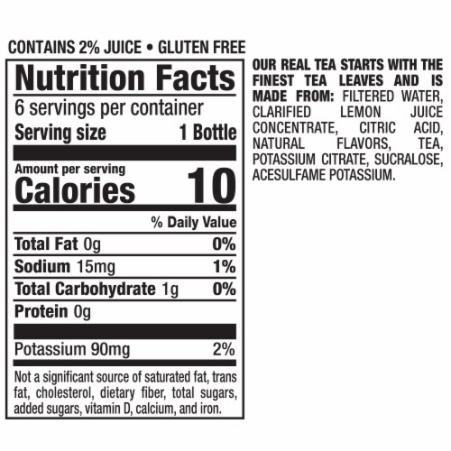 Snapple Zero Sugar Half & Half Lemonade Iced Tea Multipack Bottles Perspective: bottom