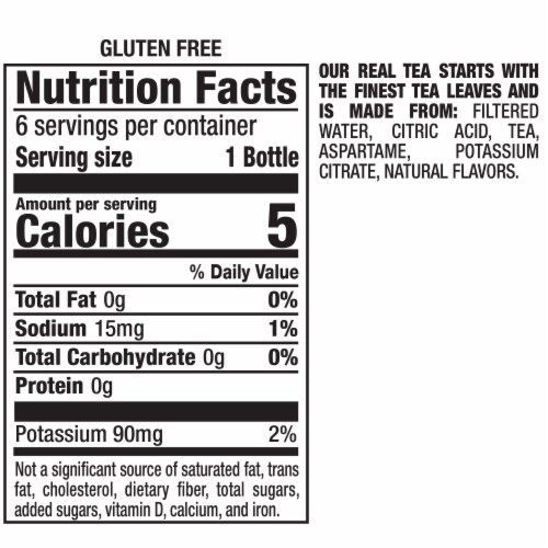 Snapple Zero Sugar Lemon Iced Tea Multipack Bottles Perspective: bottom