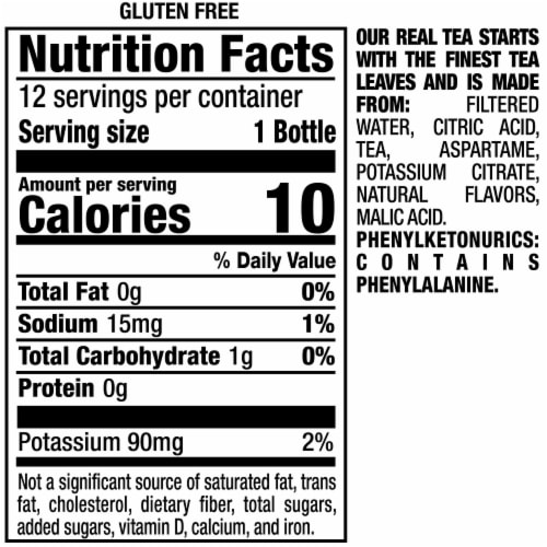 Snapple Zero Sugar Peach Tea Perspective: bottom