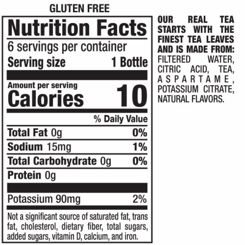 Snapple Zero Sugar Trop-a-Rocka Iced Tea Multipack Bottles Perspective: bottom