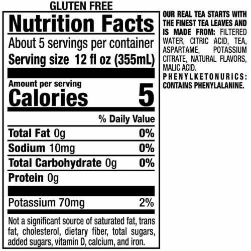 Snapple Zero Sugar Peach Tea Perspective: bottom