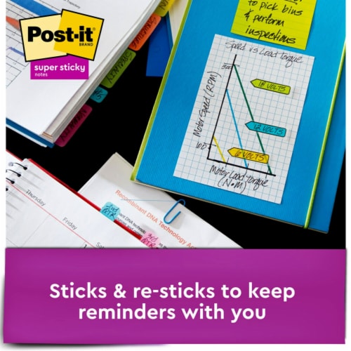 Post-it® Brand Study Note Pack - Assorted Perspective: bottom