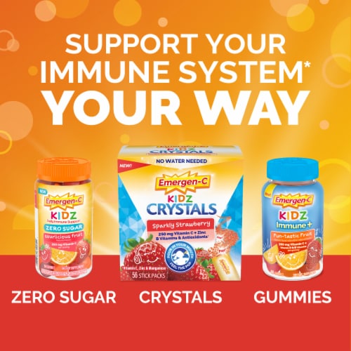 Emergen-C Kids Immune Support Berry Bash Gummies Perspective: bottom