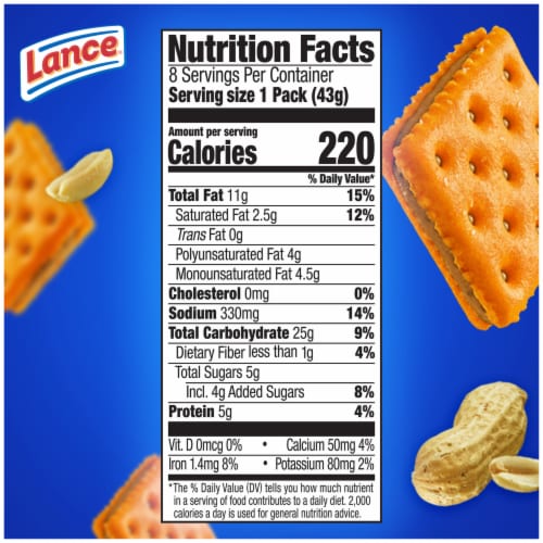 Lance® ToastChee® Peanut Butter Sandwich Crackers Perspective: bottom
