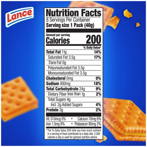 Lance® Toasted Chee® Cheddar Cheese Sandwich Crackers Perspective: bottom