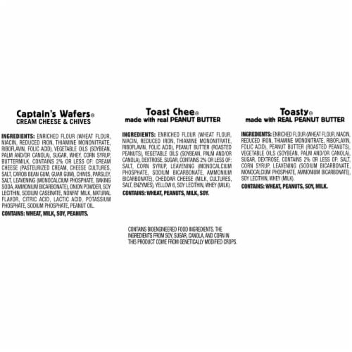 Lance Sandwich Crackers Variety Pack 3 Flavors 10 Individually Wrapped Packs Perspective: bottom