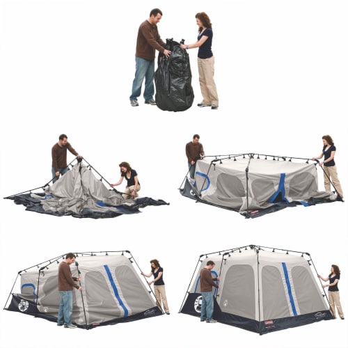 Coleman 8 Person Instant Cabin Camping Fabric Family Tent with