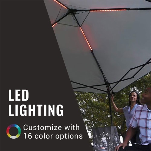 Coleman OneSource 10x10 Canopy Shelter Tent w/ LED Light & Rechargeable Battery Perspective: bottom