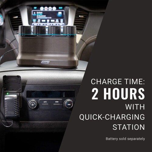 Coleman® OneSource™ 2 Slot Interchangeable Rechargeable Battery Charger System Perspective: bottom