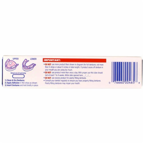 Fixodent Fresh Mint Denture Adhesive Cream Perspective: bottom