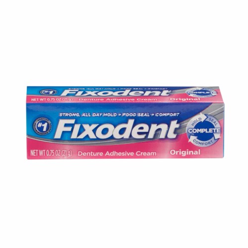 Fixodent Original Denture Adhesive Cream Perspective: bottom