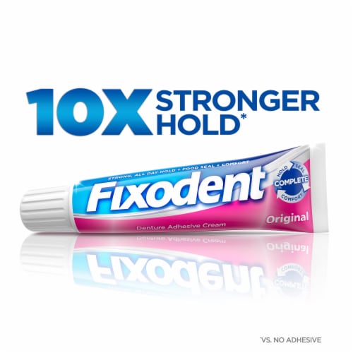 Fixodent Original Denture Adhesive Cream Perspective: bottom