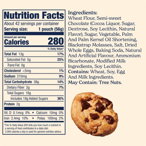 Famous Amos Classic Bite-Size Chocolate Chip Cookies Perspective: bottom