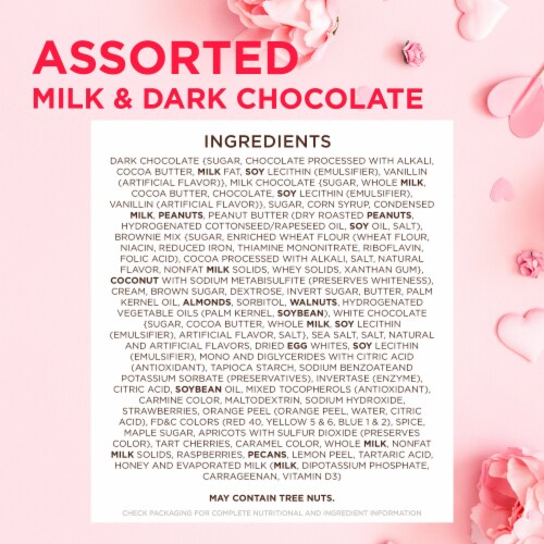 WHITMAN'S SAMPLER Valentine's Day Red Floral Heart Assorted Milk & Dark Chocolate Gift Box Perspective: bottom
