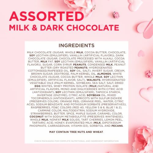 WHITMAN'S SAMPLER Valentine's Day Romantic Roses Assorted Milk & Dark Chocolate Candy Heart Gift Box Perspective: bottom
