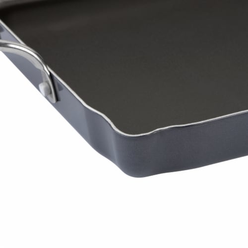 GoodCook Everyday Nonstick Double Burner Griddle, 18 x 11 Inch, Black Perspective: bottom