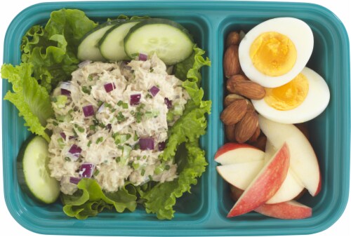 GoodCook® Meal Prep Two-Compartment Food Storage Containers - Teal Perspective: bottom