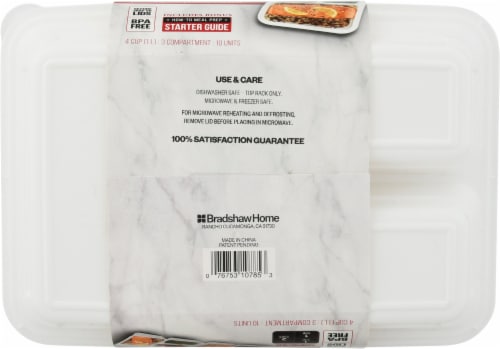 GoodCook® Meal Prep Food Storage Containers - White/Clear Perspective: bottom