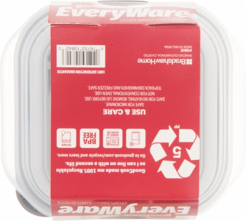 GoodCook® EveryWare™ Medium Square Container Set Perspective: bottom