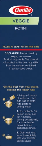 Barilla Veggie Rotini Pasta Perspective: bottom