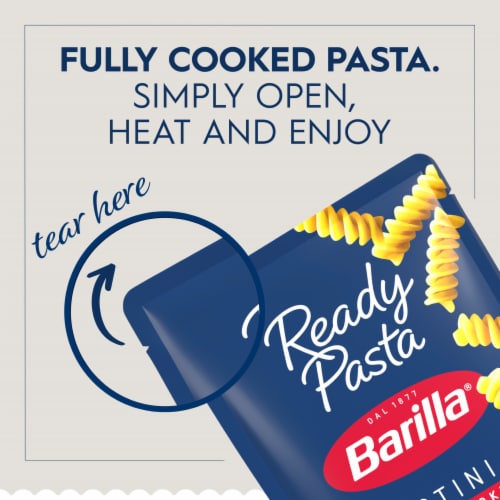 Barilla Ready Pasta Rotini Fully Cooked Non-GMO Microwave Pasta Perspective: bottom