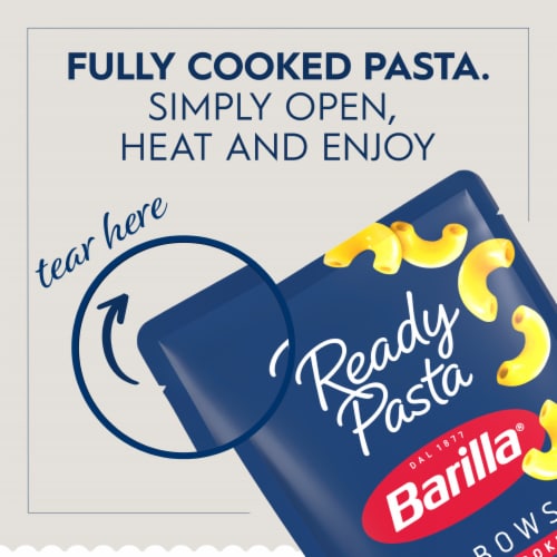 Barilla Ready Pasta Elbows Fully Cooked Non-GMO Microwave Pasta Perspective: bottom