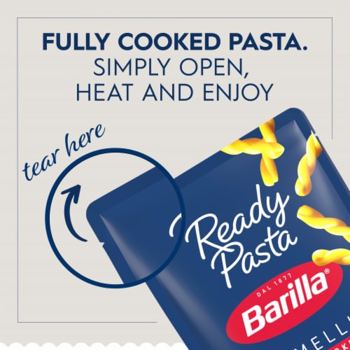 Barilla Ready Pasta Gemelli Fully Cooked Non-GMO Microwave Pasta Perspective: bottom